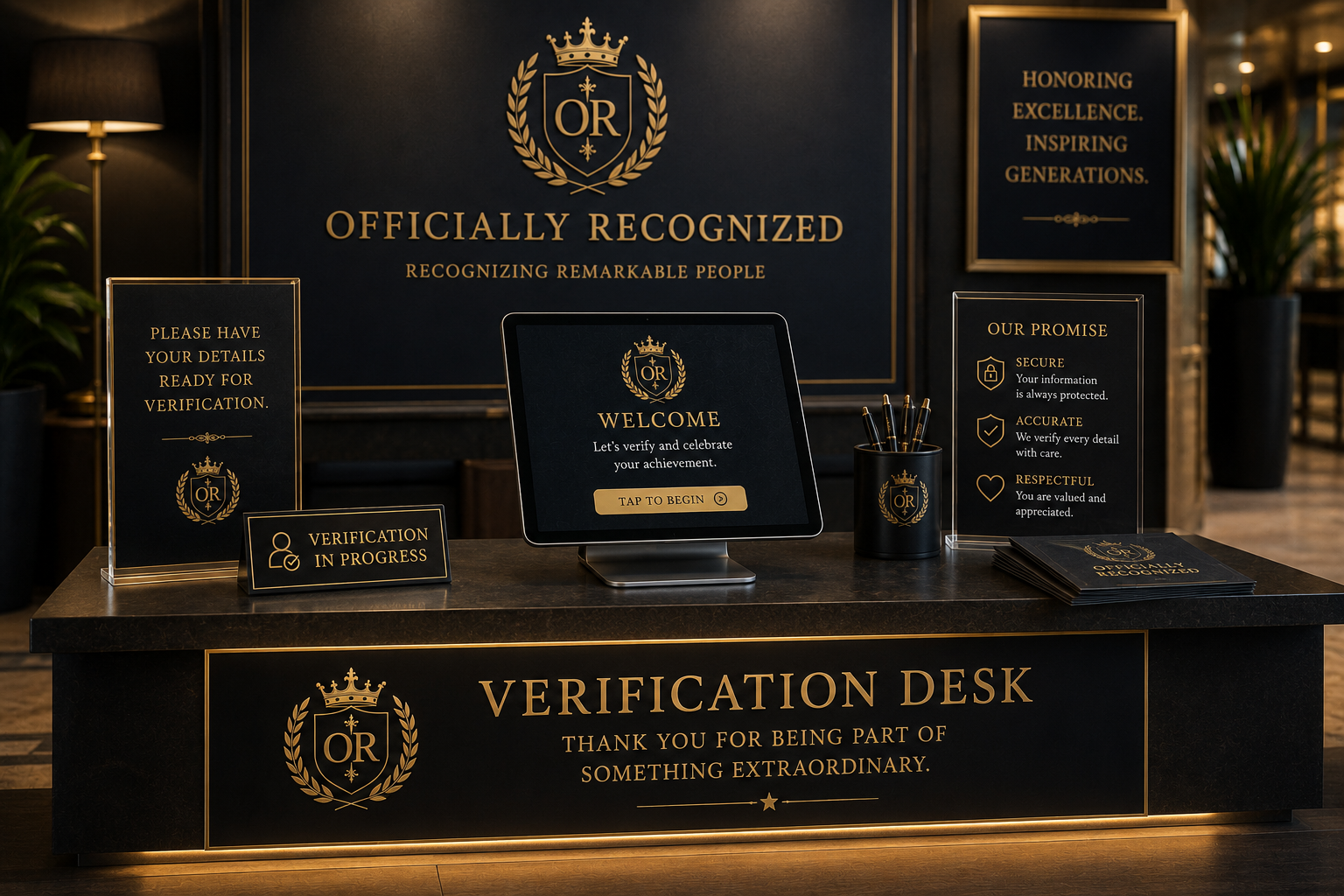 Officially Recognized verification desk